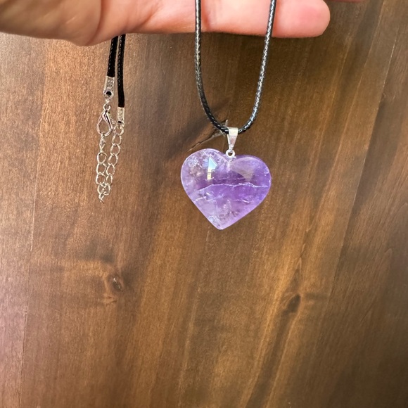 Heart Amethyst Necklace - Picture 4 of 4